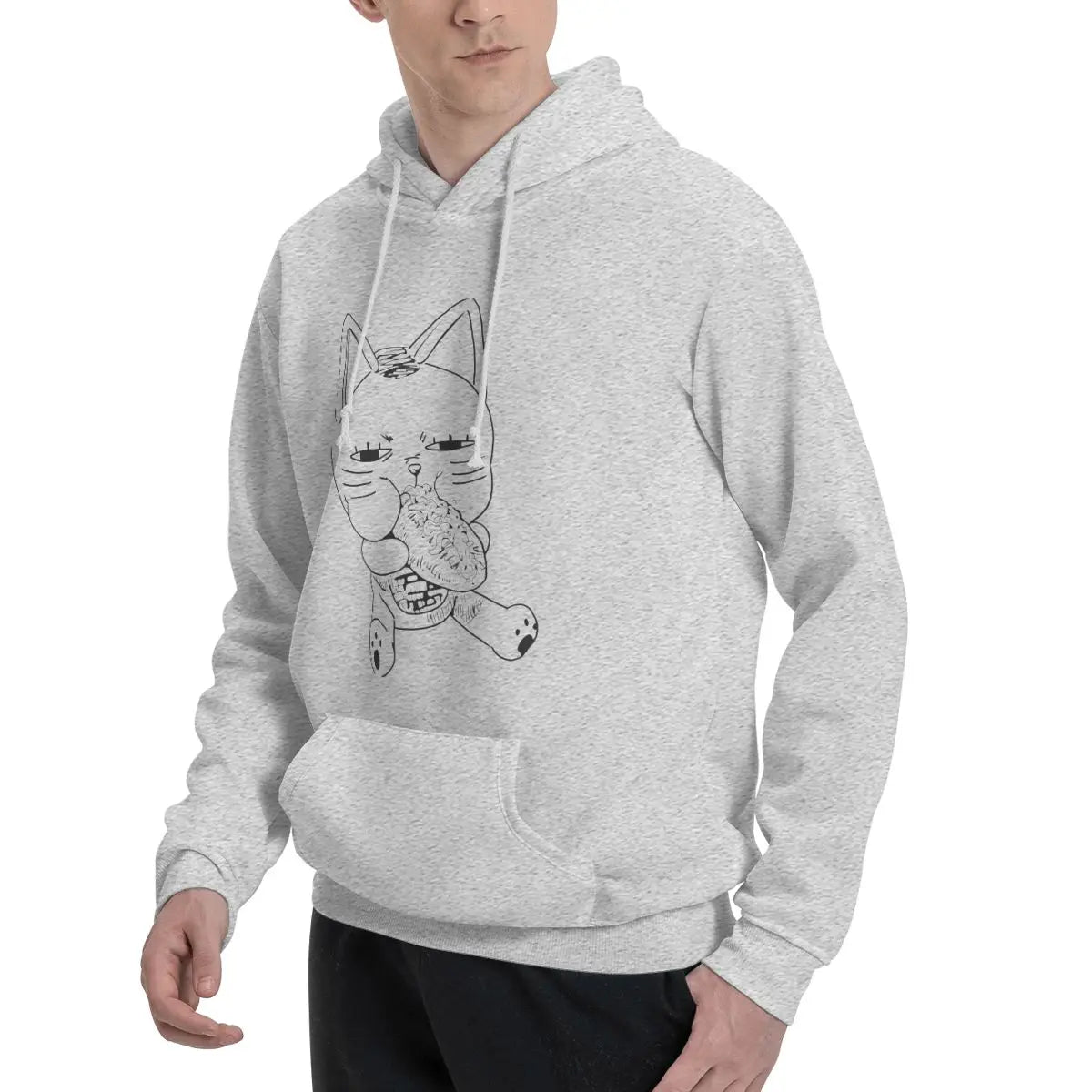 Mysterious Cat Creature White - Dandadan Hoodie