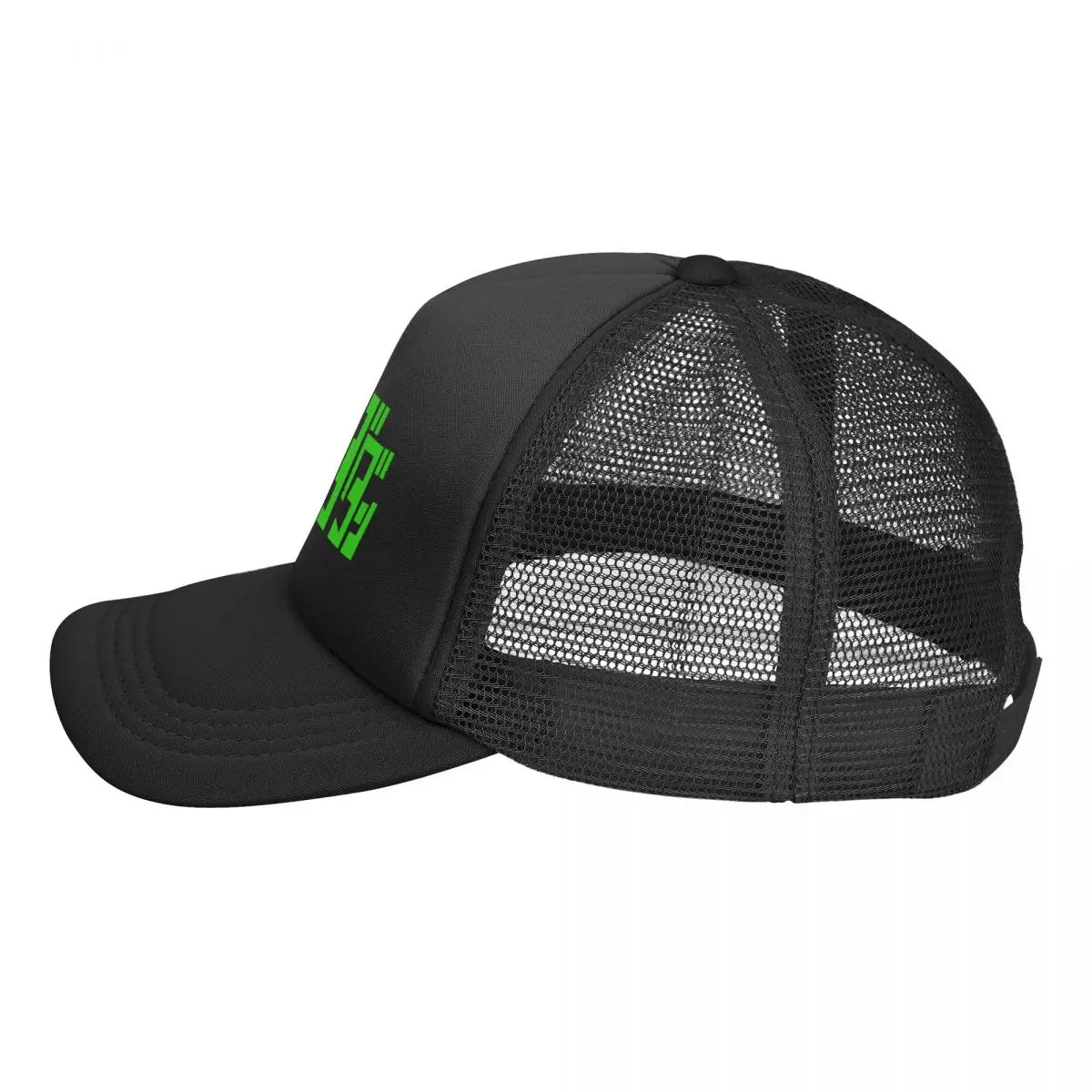 Bold Yellow Dandadan Mesh Cap with Green Logo