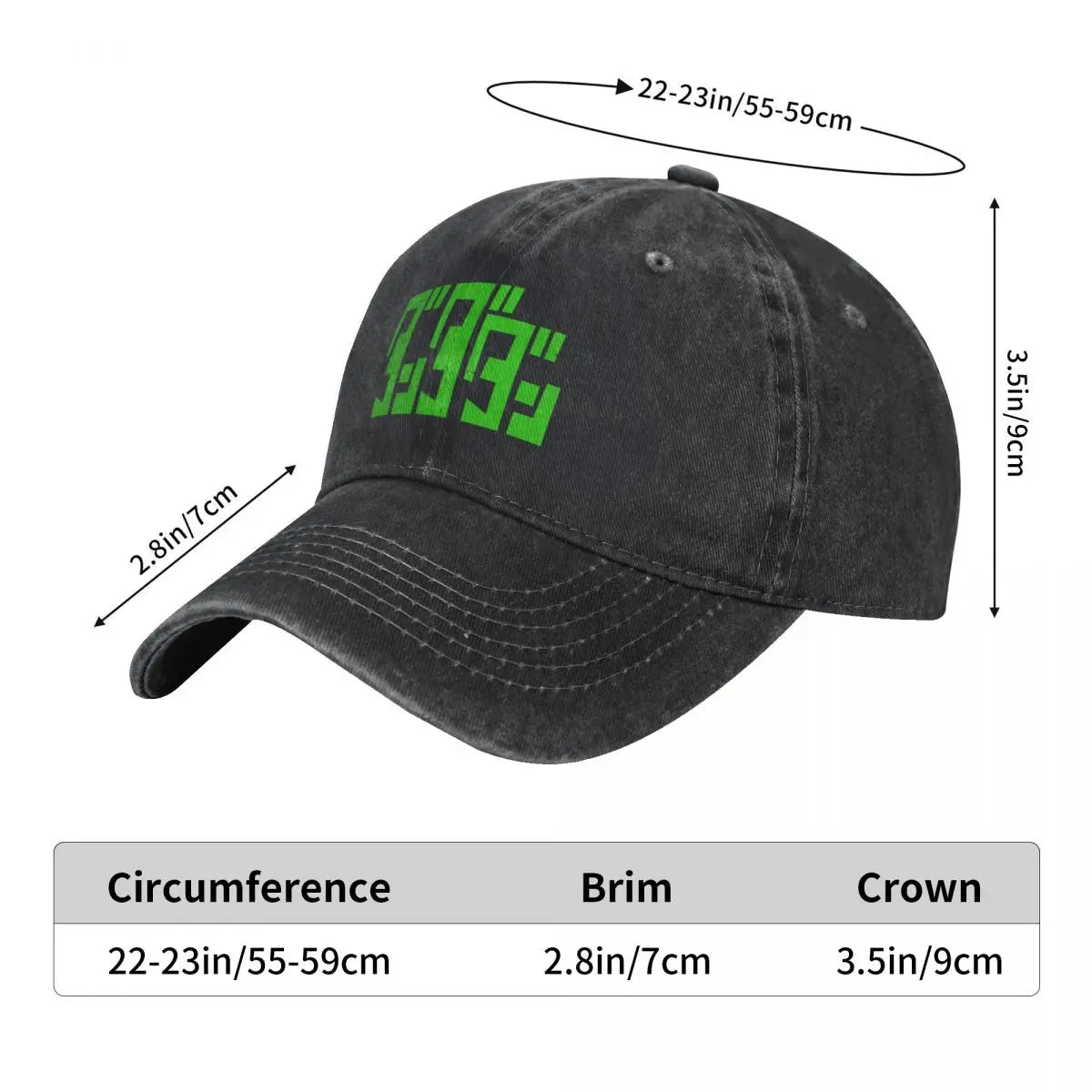 Dandadan Green Logo Black Cap