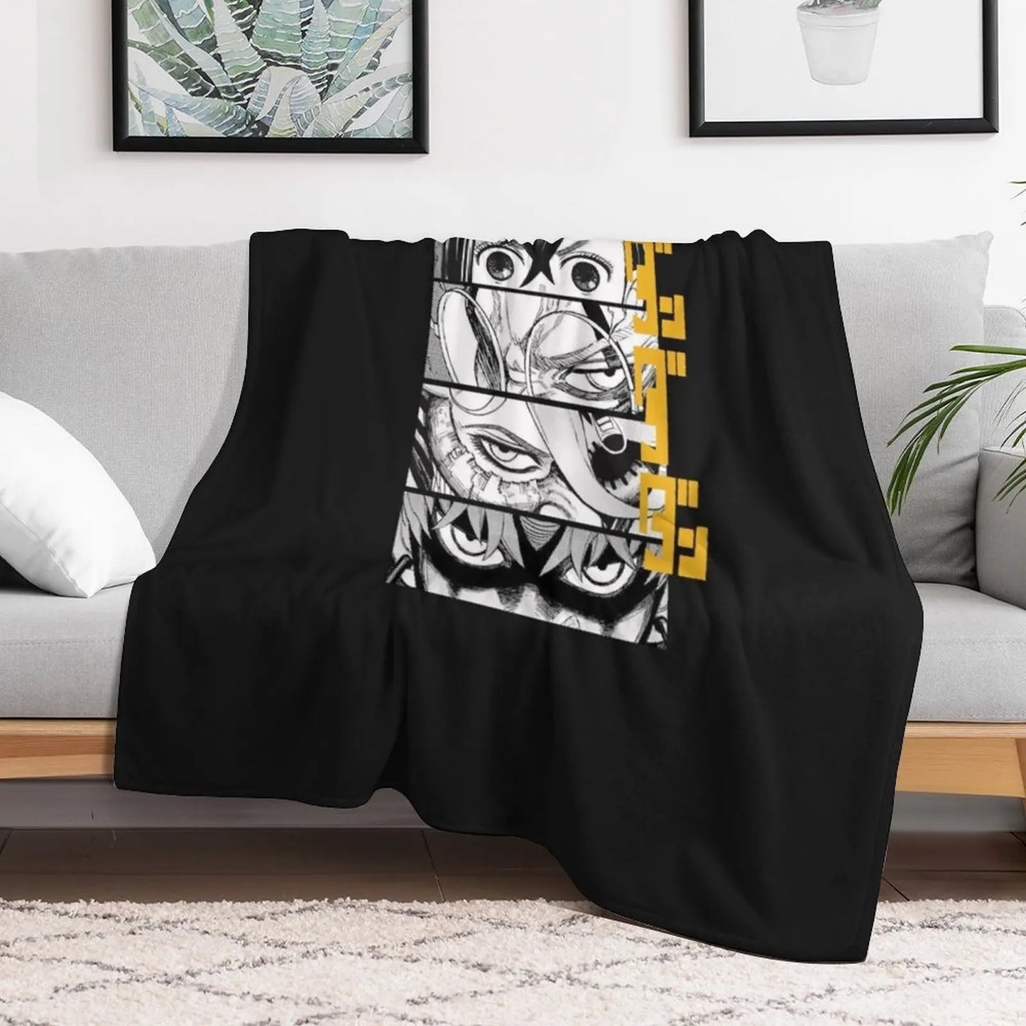 Explore the Strange Universe of Okarun and Momo (Black)  - Dandadan Blanket