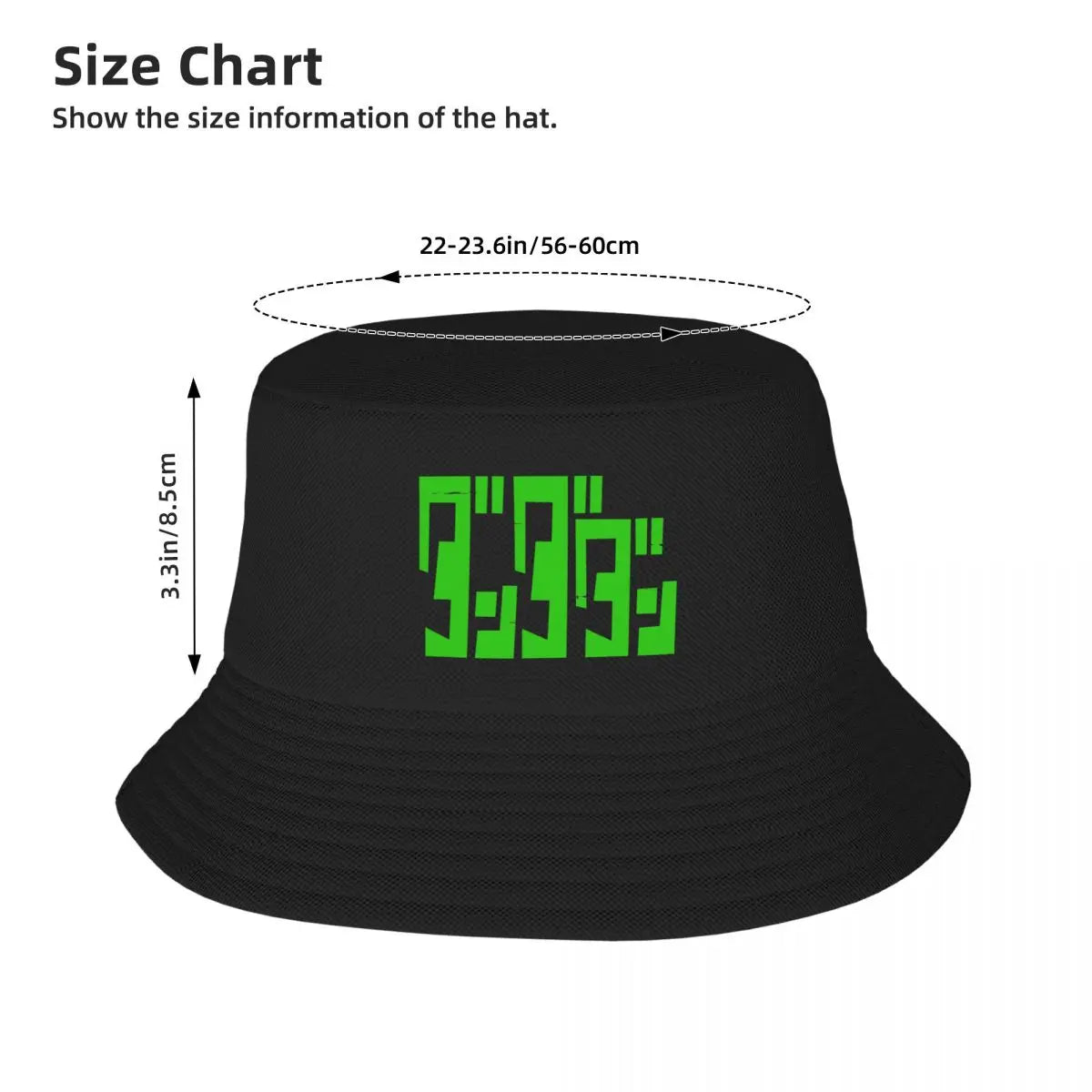 Black with Neon Green Logo - Dandadan Bucket Hat