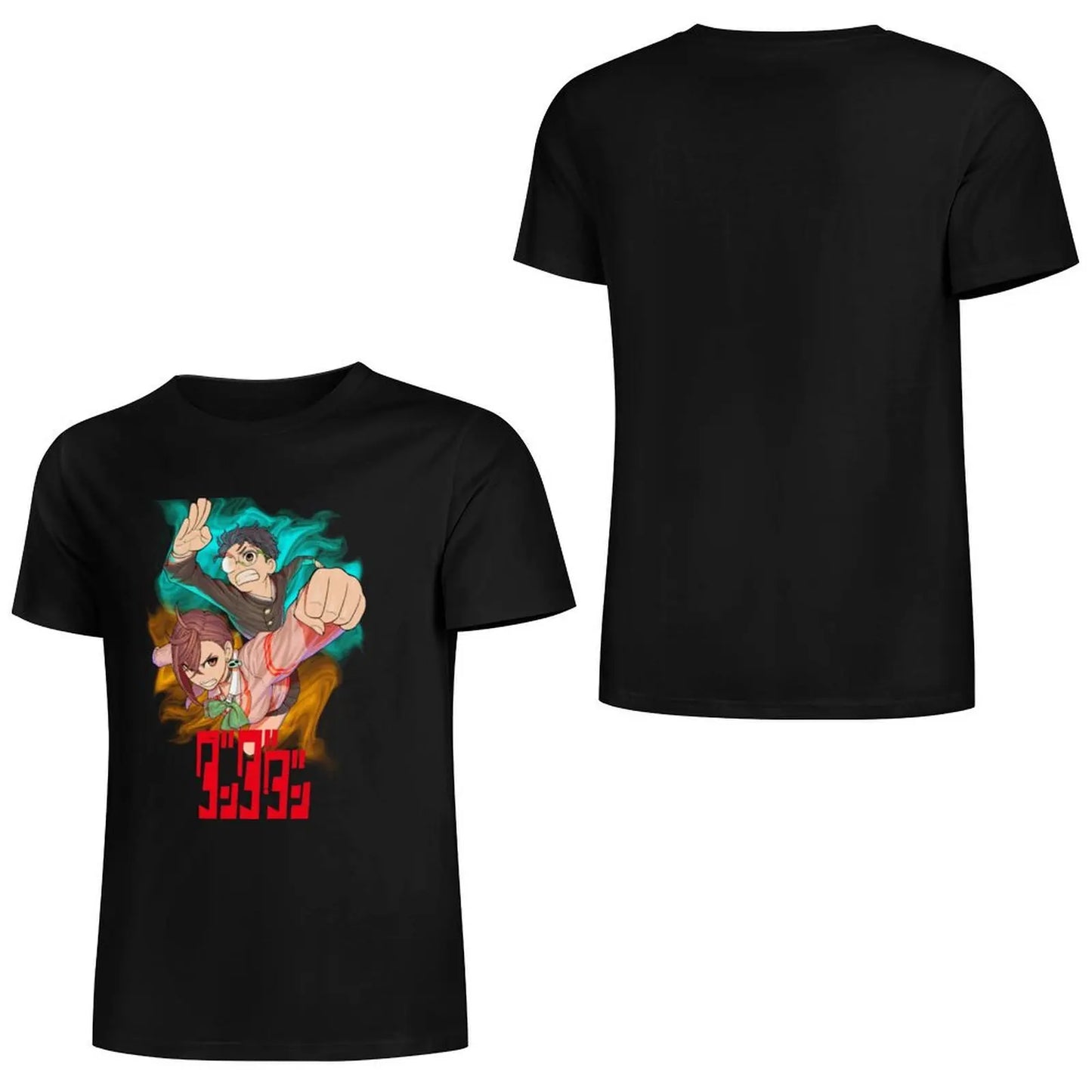 The Dynamic Duo : Momo Ayase & Ken Takakura Black - Dandadan T-Shirt