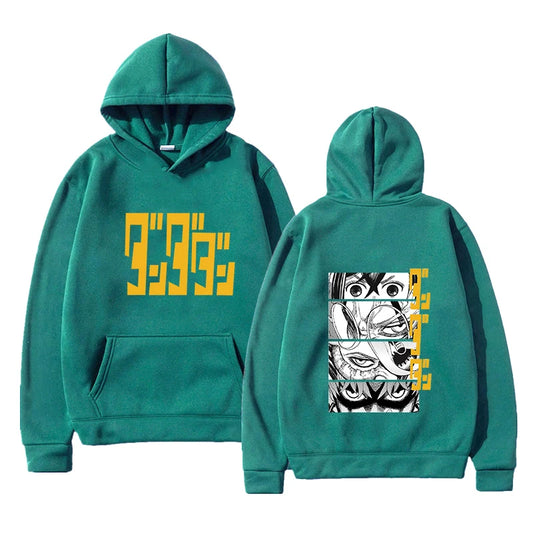 Dive into Okarun and Momo’s Adventures – Official Dandadan Green Hoodie