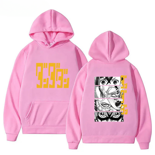 Dive into Okarun and Momo’s Adventures – Official Dandadan Pink Hoodie