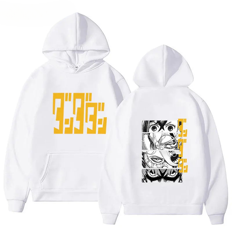 Dive into Okarun and Momo’s Adventures – Official Dandadan White Hoodie